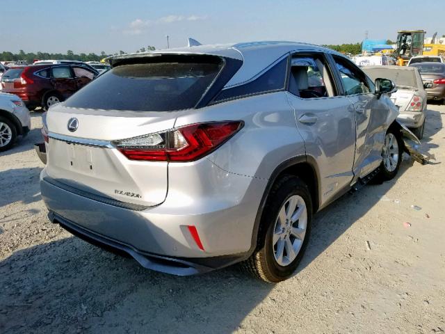 2T2ZFMCA1GC001297 - 2016 LEXUS RX 450H SILVER photo 4