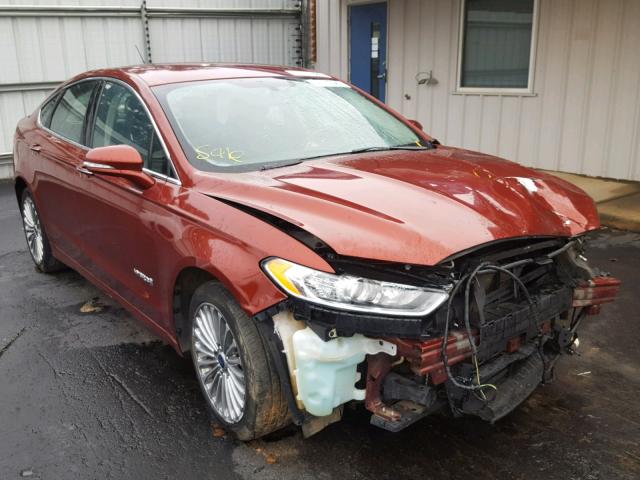 3FA6P0RU5ER308595 - 2014 FORD FUSION TIT RED photo 1