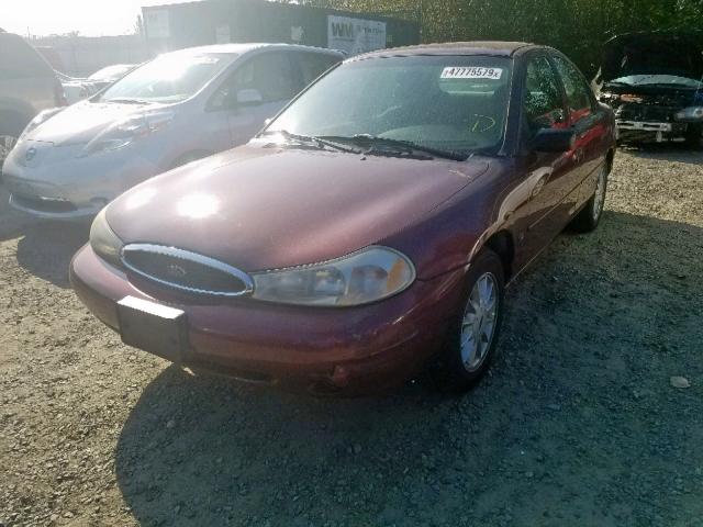 1FAFP6631YK144155 - 2000 FORD CONTOUR SE BURGUNDY photo 2