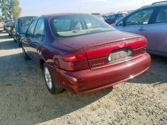 1FAFP6631YK144155 - 2000 FORD CONTOUR SE BURGUNDY photo 3