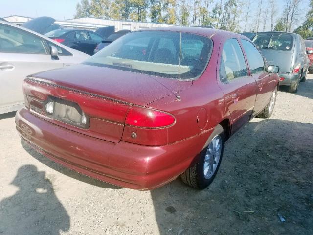 1FAFP6631YK144155 - 2000 FORD CONTOUR SE BURGUNDY photo 4