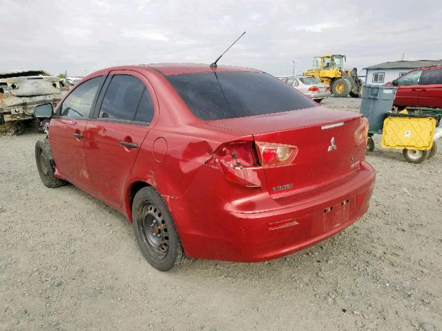 JA3AU16U48U012065 - 2008 MITSUBISHI LANCER DE RED photo 3