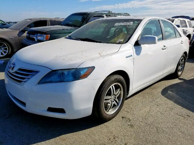 4T1BB46K08U037956 - 2008 TOYOTA CAMRY HYBR WHITE photo 2