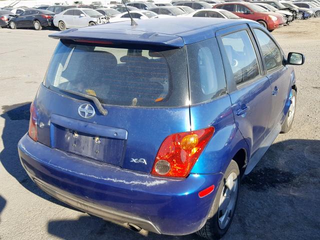 JTKKT624750121692 - 2005 TOYOTA SCION XA BLUE photo 4