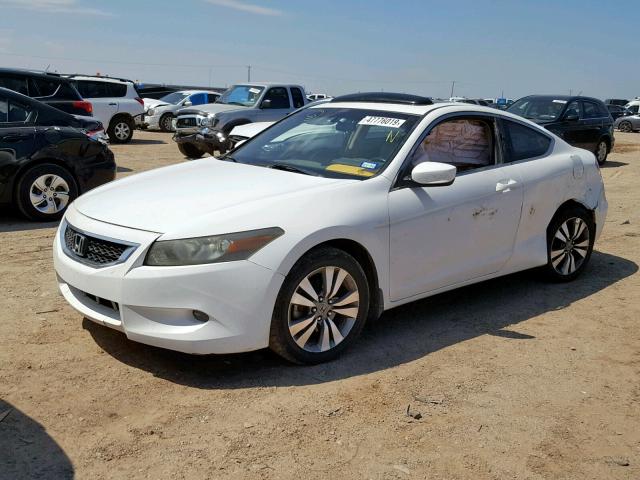 1HGCS12818A007630 - 2008 HONDA ACCORD EXL WHITE photo 2