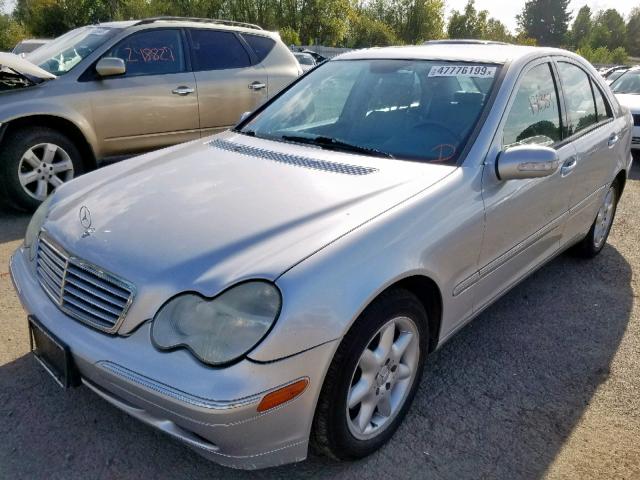 WDBRF81J83F379406 - 2003 MERCEDES-BENZ C240 SILVER photo 2