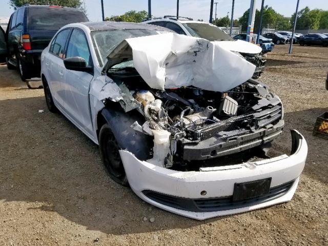 3VW1K7AJ8EM390538 - 2014 VOLKSWAGEN JETTA BASE WHITE photo 1