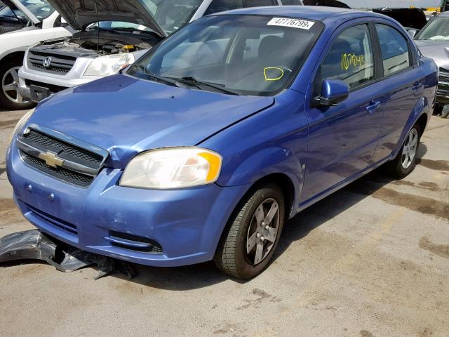 KL1TD56E09B355275 - 2009 CHEVROLET AVEO LS BLUE photo 2