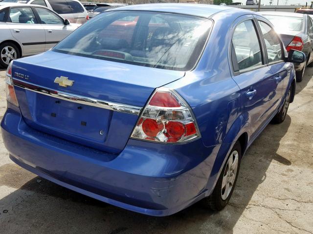 KL1TD56E09B355275 - 2009 CHEVROLET AVEO LS BLUE photo 4