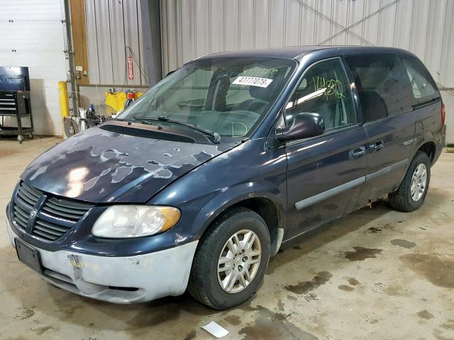 1D4GP25E07B186036 - 2007 DODGE CARAVAN SE BLUE photo 2