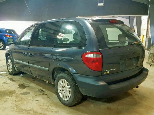 1D4GP25E07B186036 - 2007 DODGE CARAVAN SE BLUE photo 3