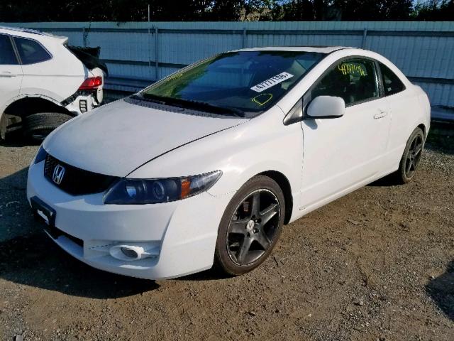 2HGFG12819H534939 - 2009 HONDA CIVIC EX WHITE photo 2