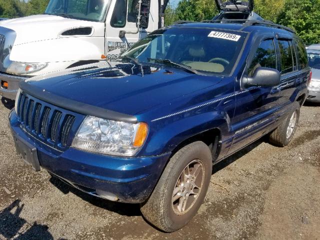 1J4GW58N8YC175689 - 2000 JEEP GRAND CHER BLUE photo 2