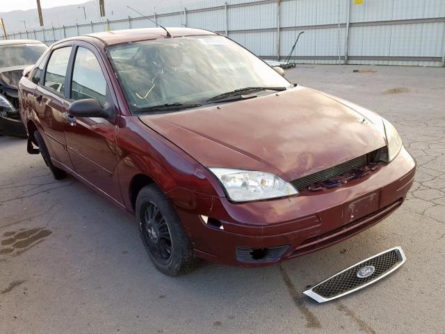 1FAHP34N77W244358 - 2007 FORD FOCUS ZX4 MAROON photo 1