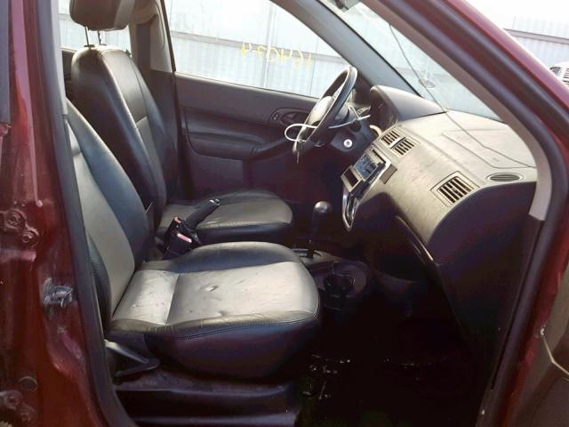 1FAHP34N77W244358 - 2007 FORD FOCUS ZX4 MAROON photo 5