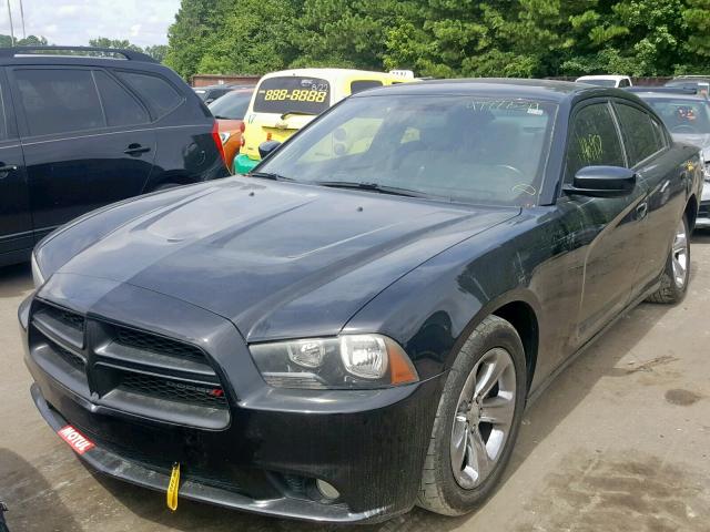 2C3CDXHG0DH564040 - 2013 DODGE CHARGER SX BLACK photo 2