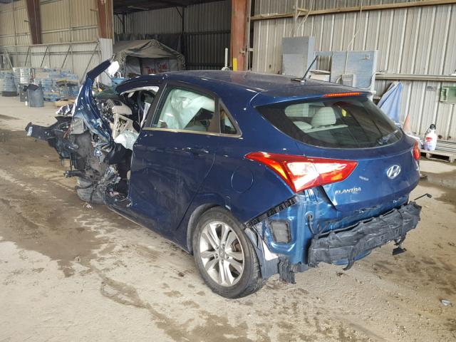 KMHD35LH3FU241216 - 2015 HYUNDAI ELANTRA GT BLUE photo 3