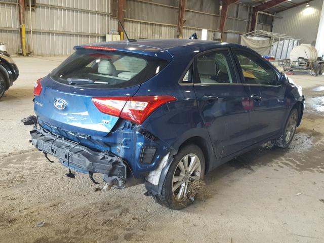 KMHD35LH3FU241216 - 2015 HYUNDAI ELANTRA GT BLUE photo 4