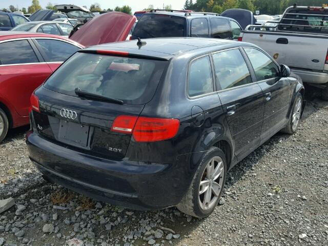 WAUHF68P39A056007 - 2009 AUDI A3 2.0T BLACK photo 4