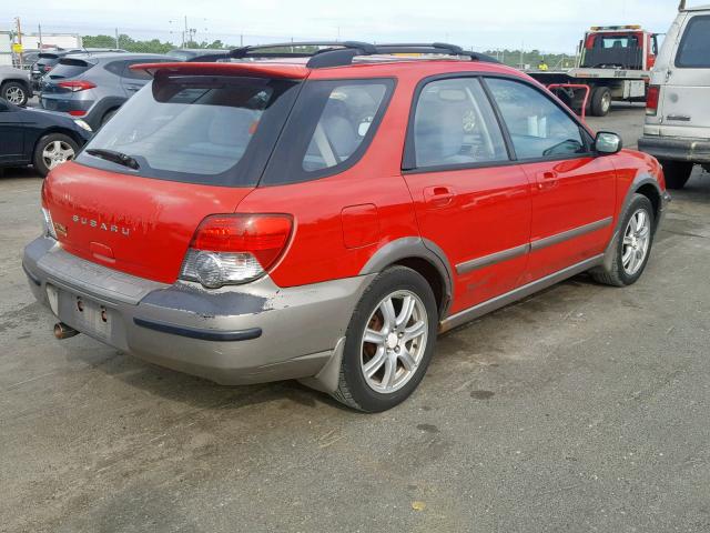 JF1GG68595H809203 - 2005 SUBARU IMPREZA OU RED photo 4