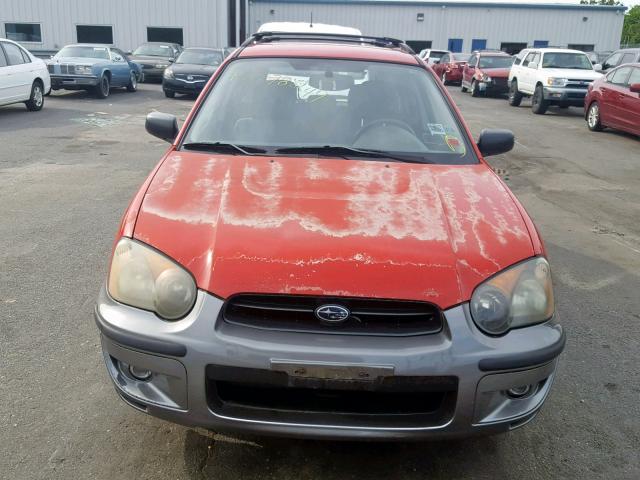 JF1GG68595H809203 - 2005 SUBARU IMPREZA OU RED photo 7