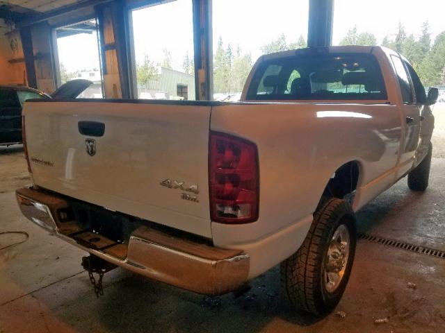 3D3KS28C75G813259 - 2005 DODGE RAM 2500 S Սպիտակ լուսանկար 4