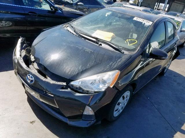 JTDKDTB34C1015735 - 2012 TOYOTA PRIUS C BLACK photo 2