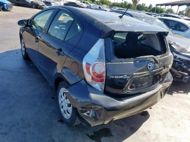 JTDKDTB34C1015735 - 2012 TOYOTA PRIUS C BLACK photo 3