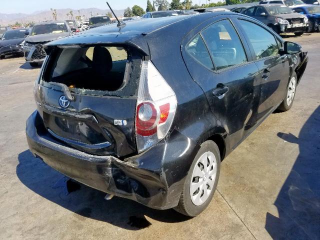 JTDKDTB34C1015735 - 2012 TOYOTA PRIUS C BLACK photo 4