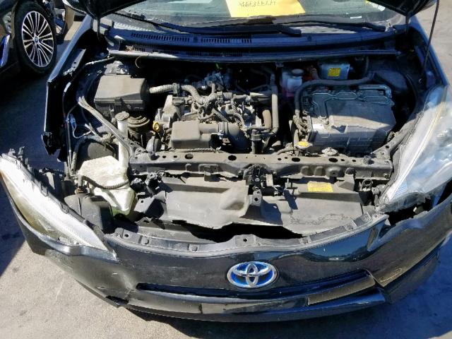 JTDKDTB34C1015735 - 2012 TOYOTA PRIUS C BLACK photo 7