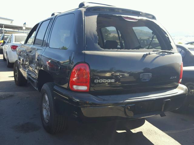 1B4HS28N01F538881 - 2001 DODGE DURANGO BLACK photo 3