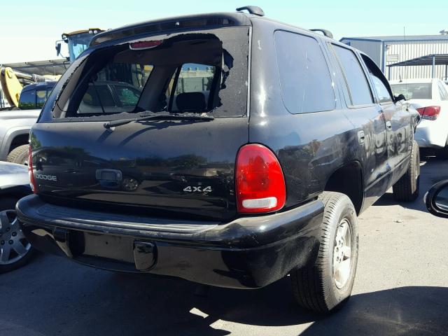 1B4HS28N01F538881 - 2001 DODGE DURANGO BLACK photo 4