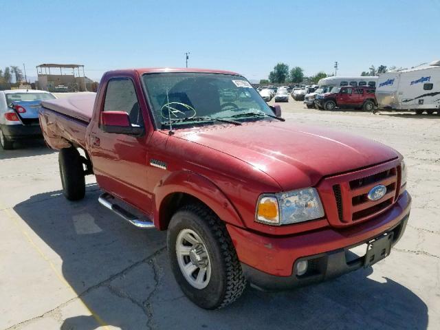 1FTYR10U57PA18030 - 2007 FORD RANGER RED photo 1