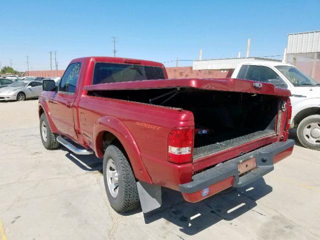 1FTYR10U57PA18030 - 2007 FORD RANGER RED photo 3