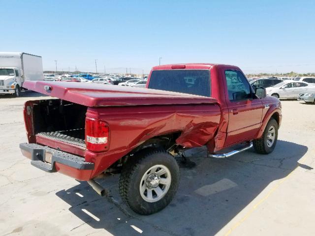 1FTYR10U57PA18030 - 2007 FORD RANGER RED photo 4