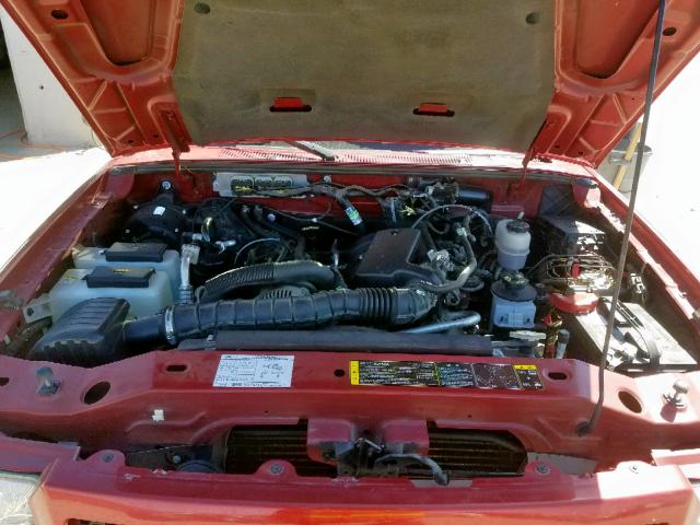 1FTYR10U57PA18030 - 2007 FORD RANGER RED photo 7