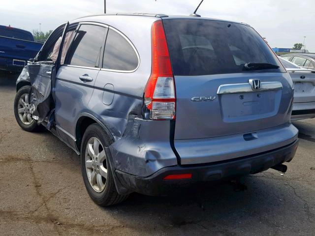 JHLRE38767C001385 - 2007 HONDA CR-V EXL SILVER photo 3