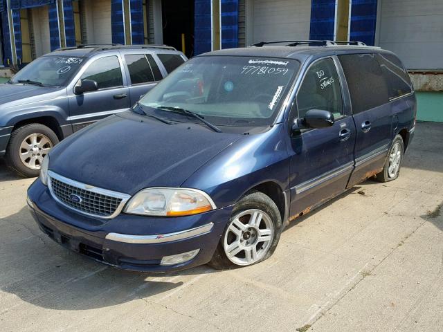 2FMZA52452BB66836 - 2002 FORD WINDSTAR S BLUE photo 2