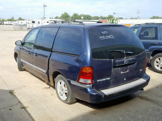 2FMZA52452BB66836 - 2002 FORD WINDSTAR S BLUE photo 3