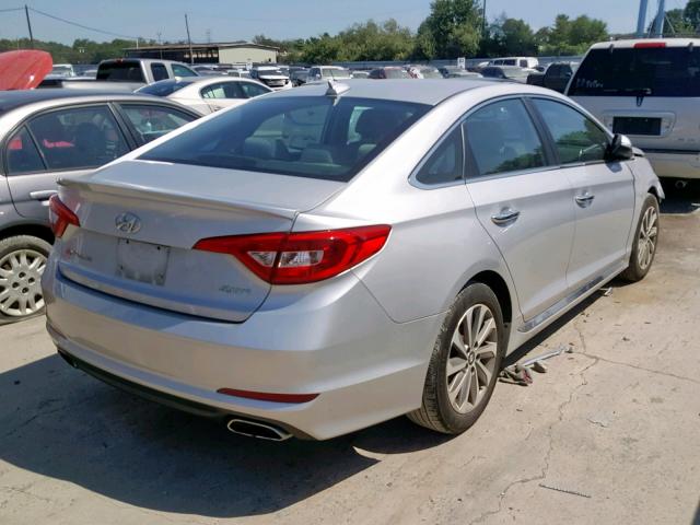 5NPE34AF6FH256582 - 2015 HYUNDAI SONATA SPO SILVER photo 4