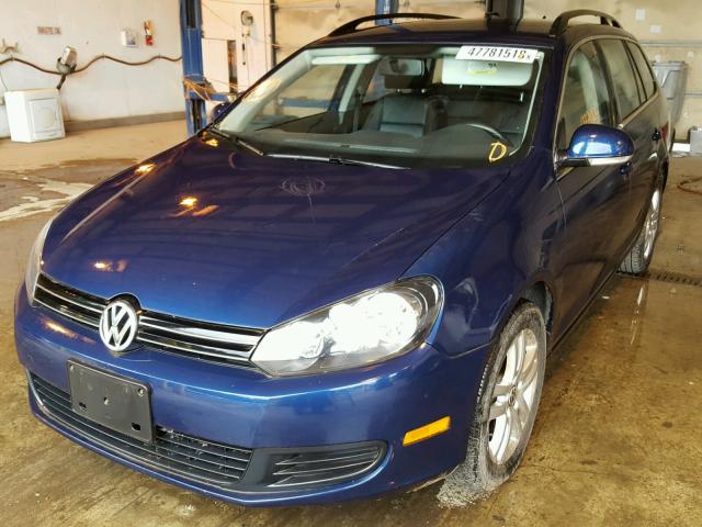 3VWML7AJ2BM672793 - 2011 VOLKSWAGEN JETTA TDI BLUE photo 2