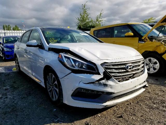 5NPE34AF5FH247680 - 2015 HYUNDAI SONATA SPO WHITE photo 1