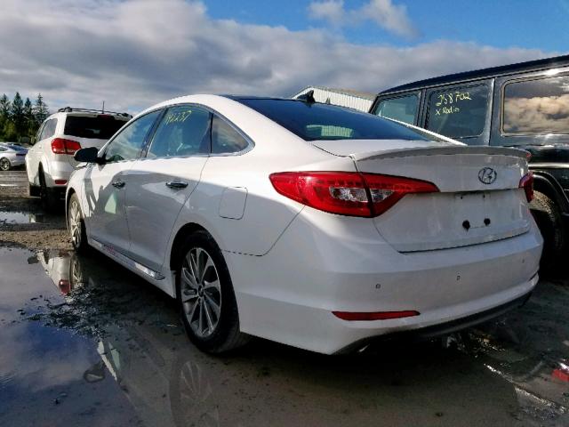 5NPE34AF5FH247680 - 2015 HYUNDAI SONATA SPO WHITE photo 3