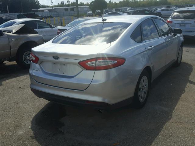 3FA6P0G73DR337119 - 2013 FORD FUSION S SILVER photo 4