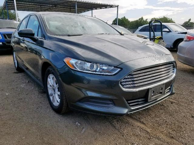 3FA6P0G70GR166091 - 2016 FORD FUSION S GREEN photo 1