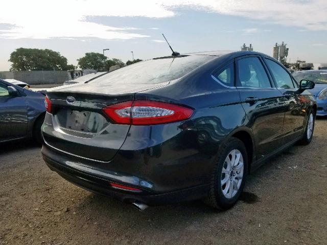 3FA6P0G70GR166091 - 2016 FORD FUSION S GREEN photo 4