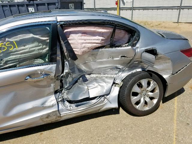 1HGCP36868A053350 - 2008 HONDA ACCORD EXL SILVER photo 9