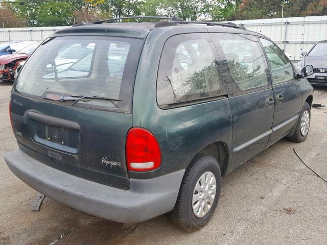 2P4FP2533WR635258 - 1998 PLYMOUTH VOYAGER GREEN photo 4