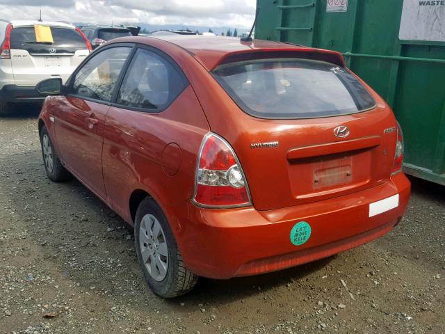 KMHCM36C28U103005 - 2008 HYUNDAI ACCENT GS RED photo 3