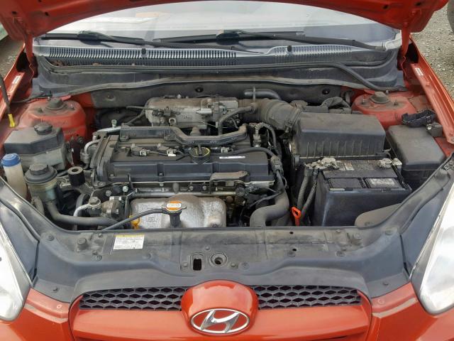 KMHCM36C28U103005 - 2008 HYUNDAI ACCENT GS RED photo 7